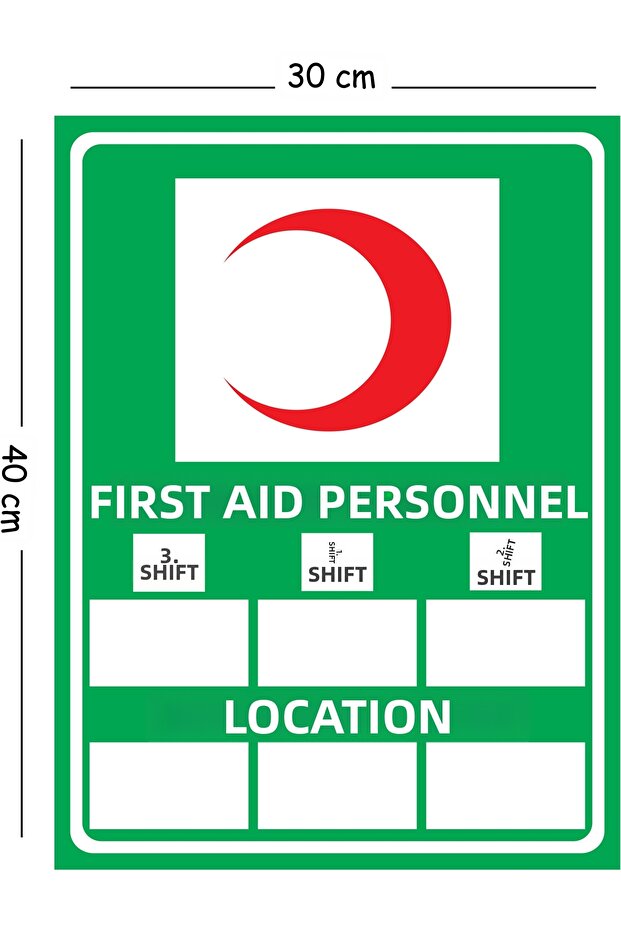 Metal Where Your First Aiders Are 30X40 cm A3 Warning Occupational Safety Sign