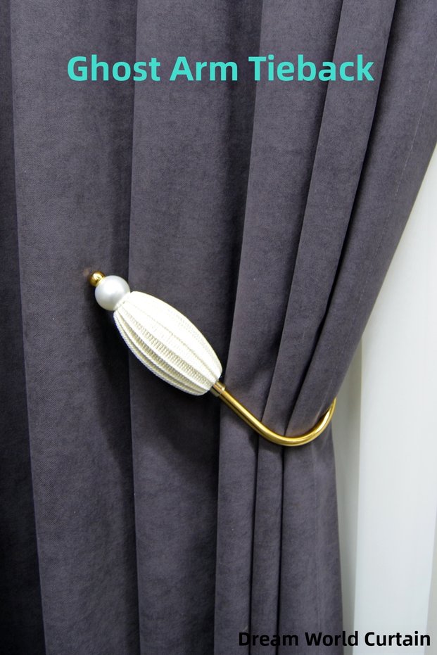 Ghost System Special Design Rope Wrap Curtain Tieback Mounted on Cornice