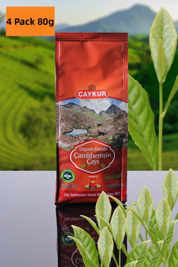 Gift Organic Elekalti Chamlihemşi̇n Tea 80 Gr X 4 Pieces Black Bulk Tea Ekotar Certified