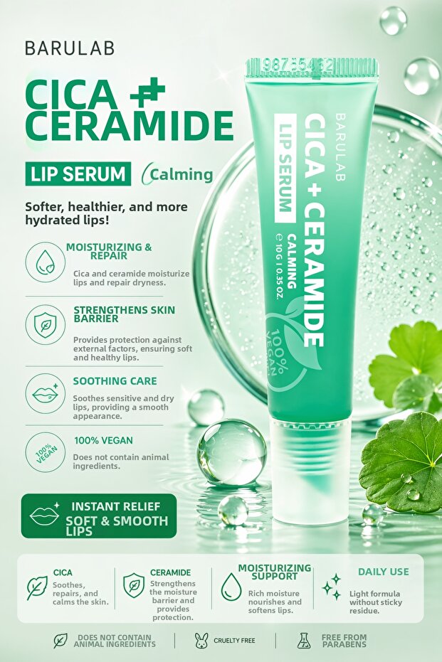 Cica Ceramide Calming Lip Serum - Lip Serum 10ml