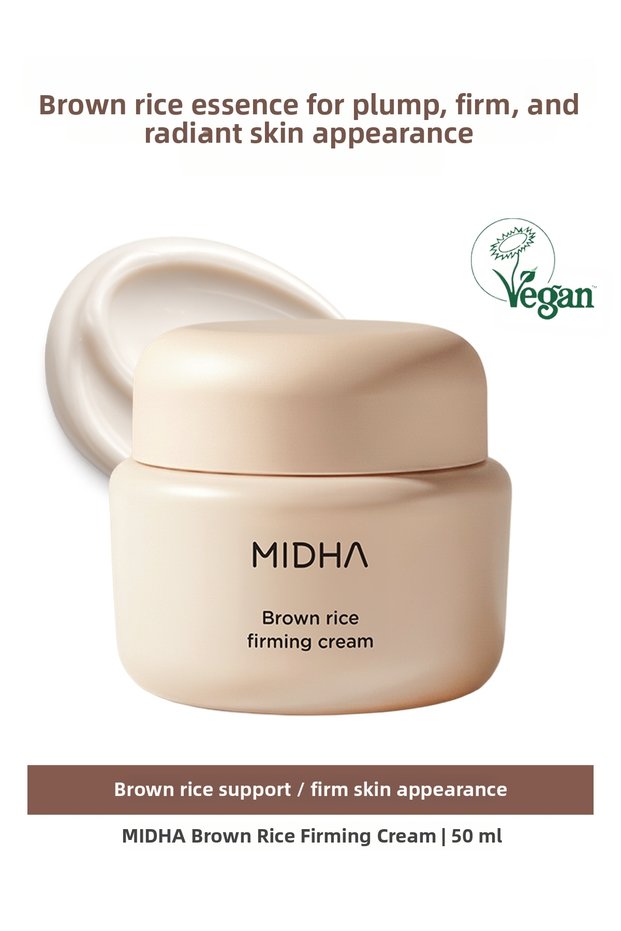 Brown Rice Firming Cream, a Care Cream That Contains Brown Rice Extract and Makes the Skin Look Plump and Firm.