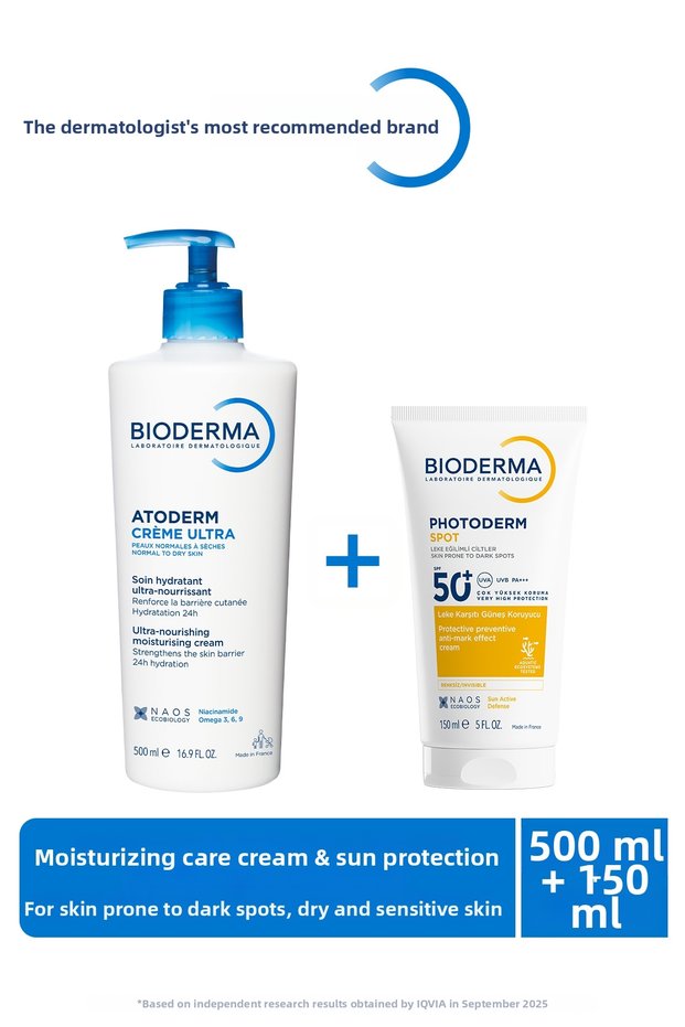 Moisturizing Care Cream and Anti-Blemish Sunscreen Set of 2 for Normal and Dry Skin