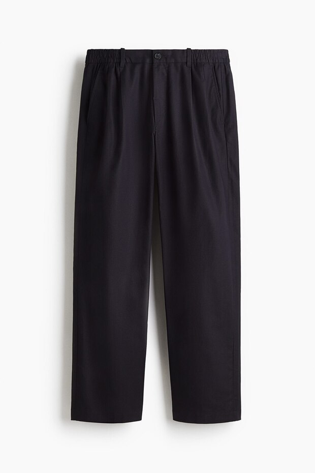 Keten Karışımlı Şık Pantolon Relaxed Fit