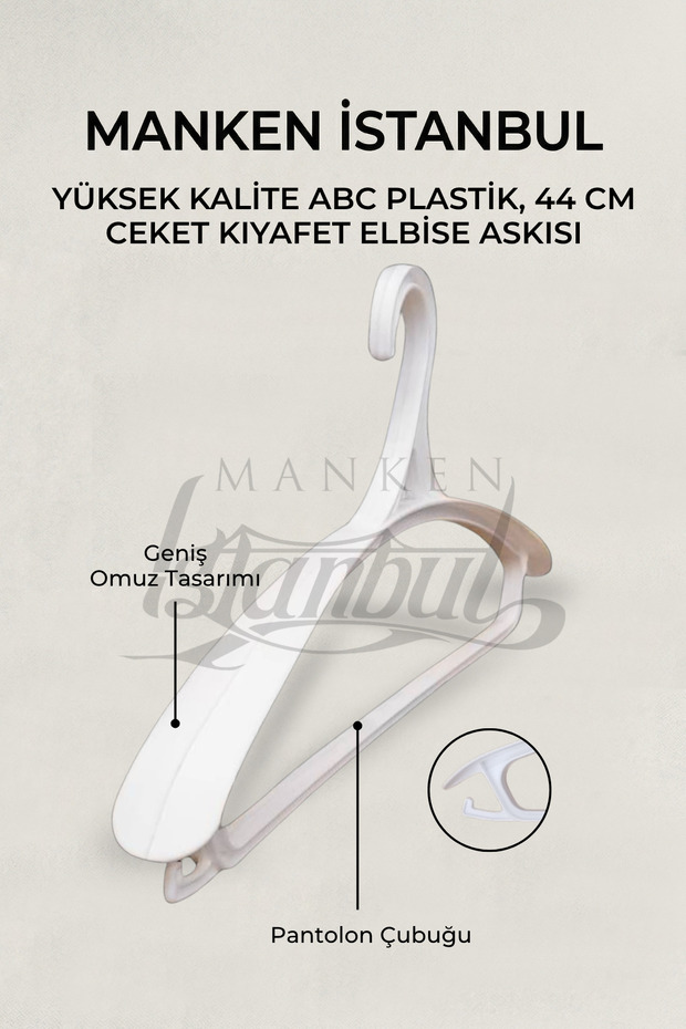 3 Pcs Luxury White Plastic Coat Hanger Clothing Hanger Suit Hanger Skirt Hanger