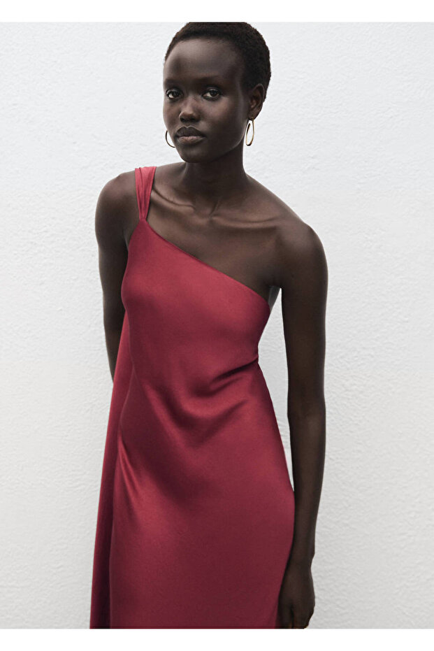 Asymmetrical Satin Dress