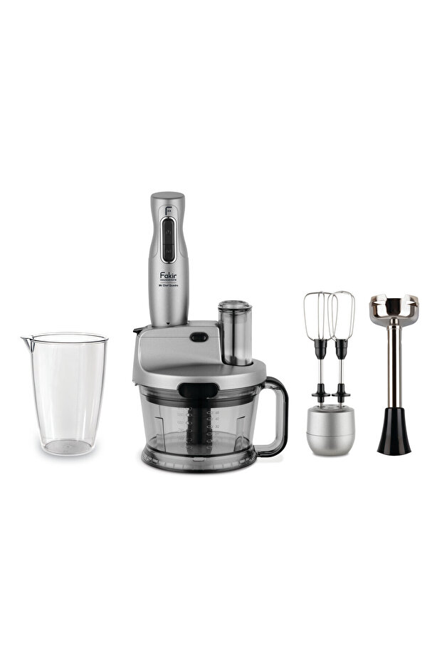Mr Chef Quadro Silver 1000W Blender Set – 1500 ml Doğrayıcı Hazneli Çok Amaçlı Mutfak Robotu - 1