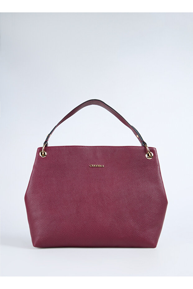 Burgundy Women's Leather Shoulder Bag Carbyn04 Flt