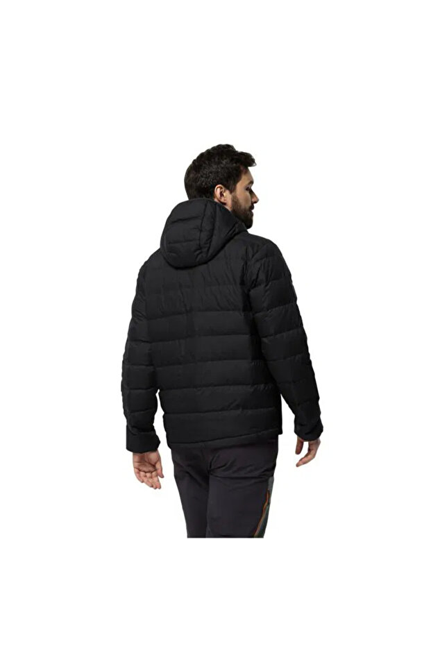 1207671_6000 ATHER DOWN HOODY M Erkek Spor Mont Siyah - 3