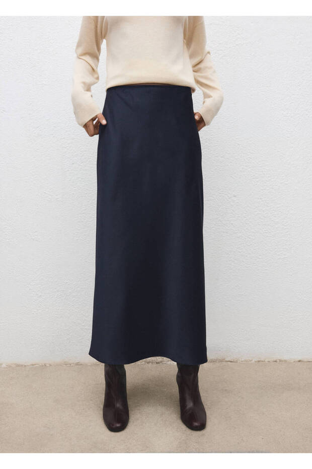 Long Satin Skirt