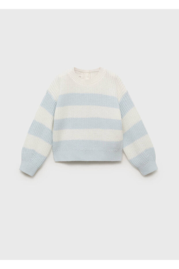 Gestreifter Strickpullover - 1