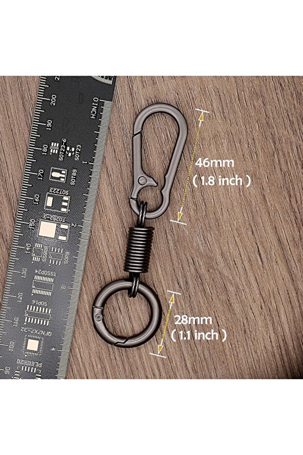 Metal Keychain Clips with O Rings, Quick Release Key Ring, Small Carabiner Clip for Keys
