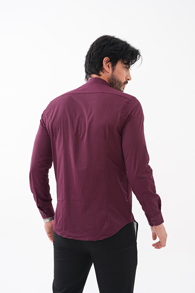 BORDO HAKİM YAKA GÖMLEK - 3