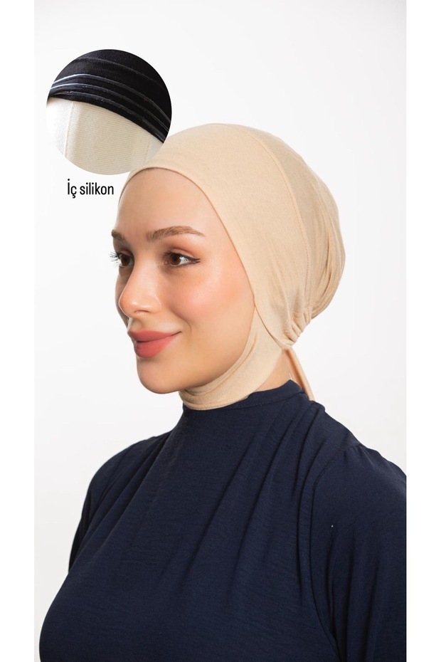 Silicone Cap Women's Hijab Cap, Large Volume, Practical, Seamless, Non-Slip, with Neck and Chin Support.