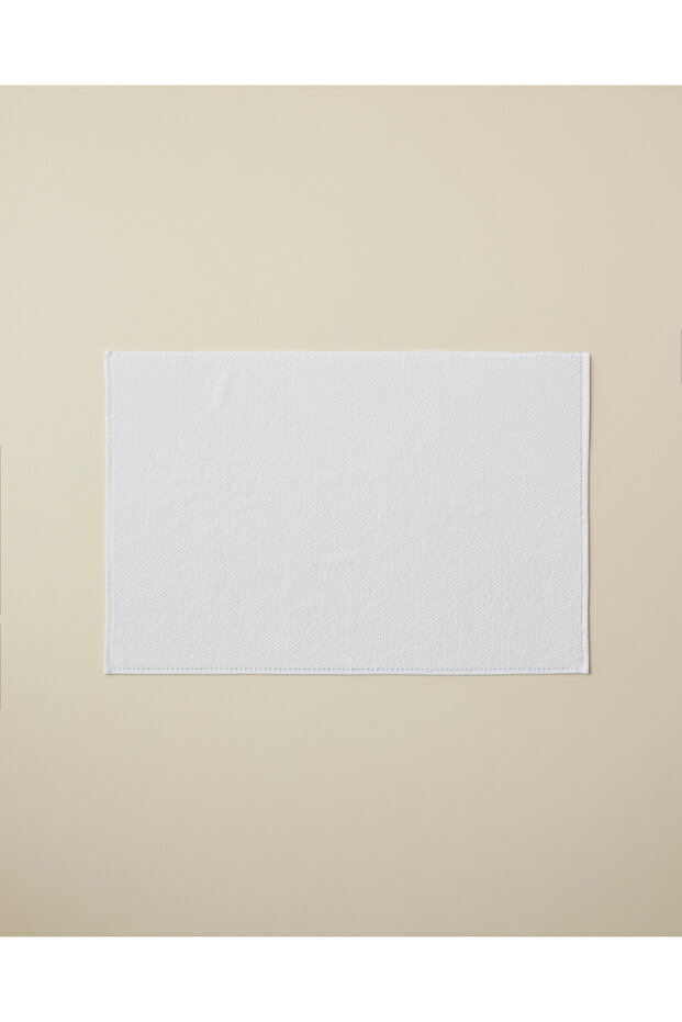 Sandy Stripe Cotton Foot Towel 50X70 cm White