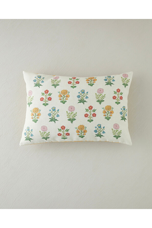 Colorful Flowers Filled Throw Pillow 35X50 cm Multicolor