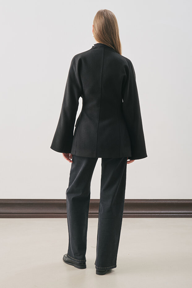 Aroa Tie-Up Jacket Black - 8