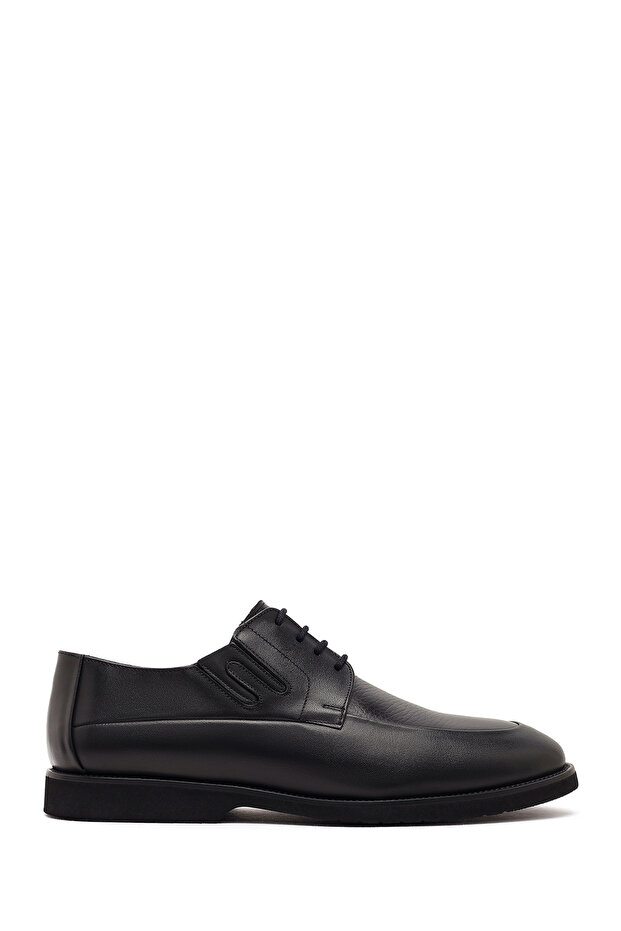 Men's Black Lace-Up Leather Casual Shoes 26Sfd670714
