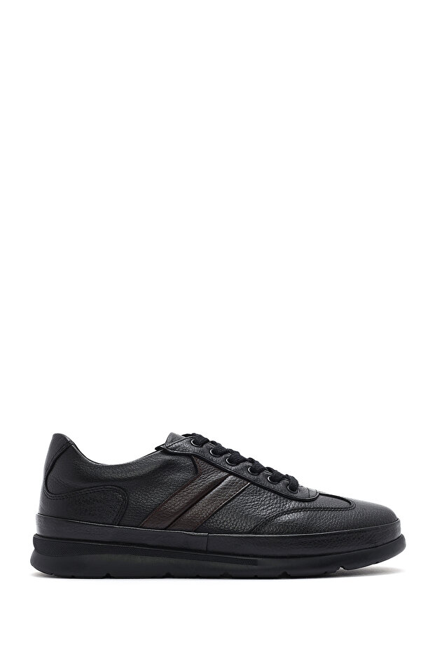 Men's Black Lace-Up Leather Casual Shoes 25Sfd6743Ft