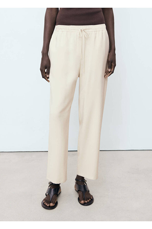 Lace-Up Draped Pants