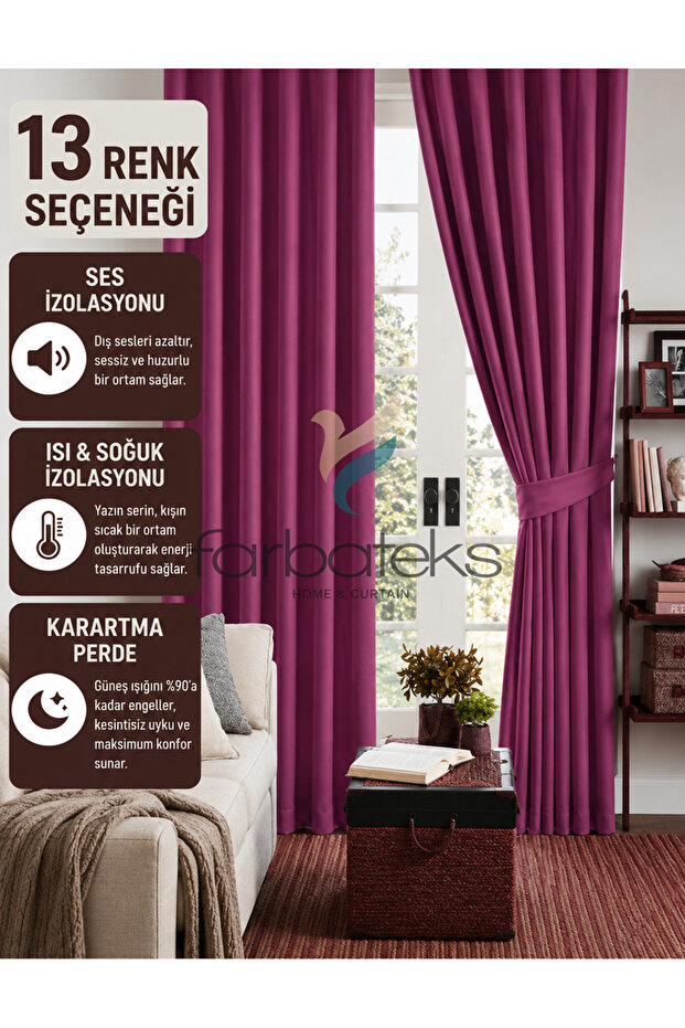 Plum Color Sunshade Blackout Blackening Background Curtain Flat Planting