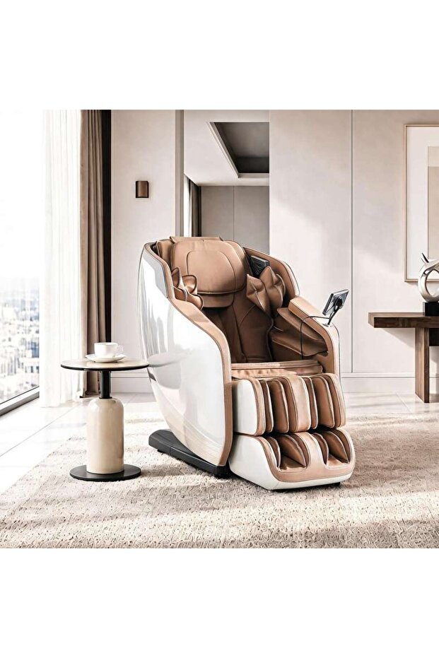 Aurelia Massage Chair With 3d Massage Mechanism And In-built Bluetooth Speaker & Back Healing- Beige