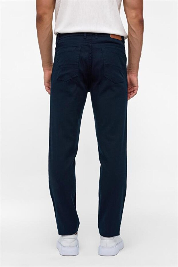Navy Blue Casual Pants - 5