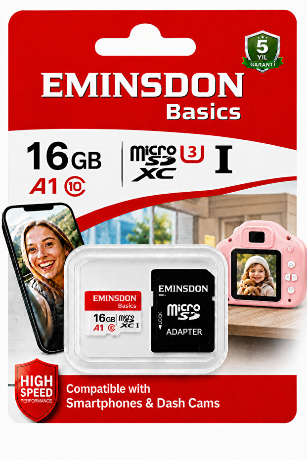 16Gb Memory Card Mini Children's Camera Digital Retro Camera Phone Compatible Micro Sd Class10