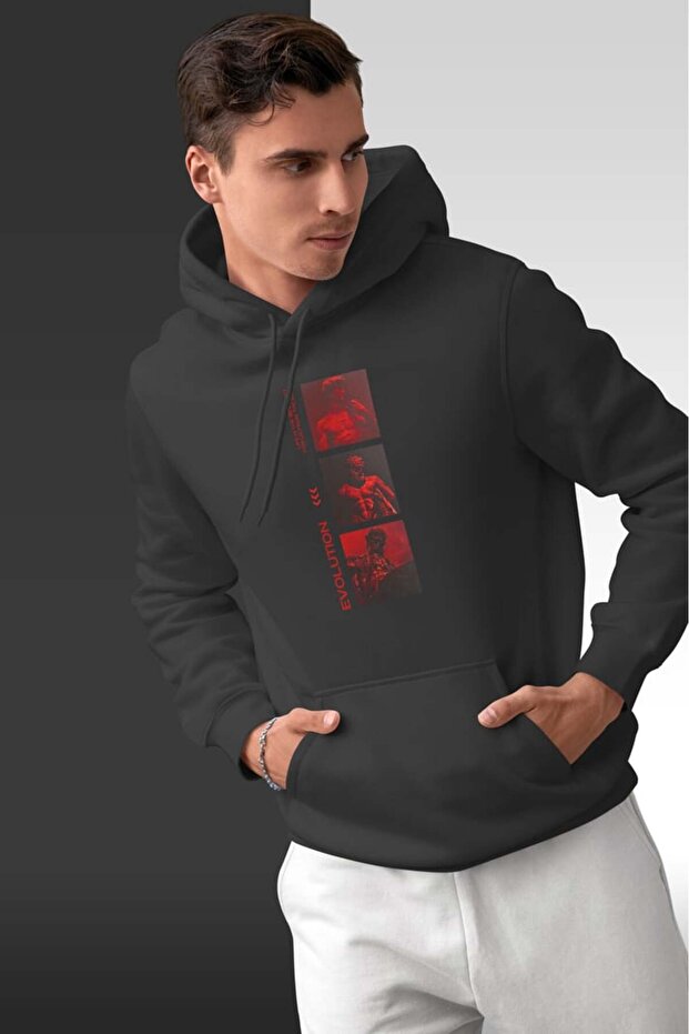 سويت شيرت بقلنسوة كبير الحجم من إيفولوشن للجنسين