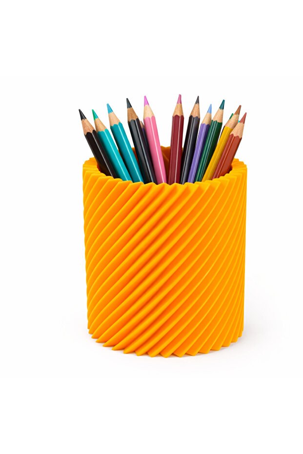 Spiral Design Pen Holder | Desktop Pen Holder | Hard Plastic Pen Stand | Modern Decorative