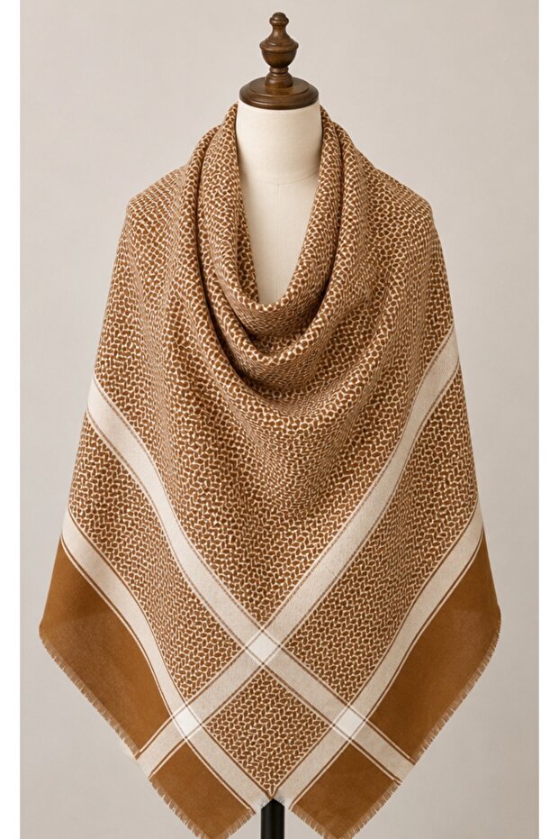 Unisex Daily Large Size Cashmere Fabric Ethnic Pattern Shawl 130*130 cm
