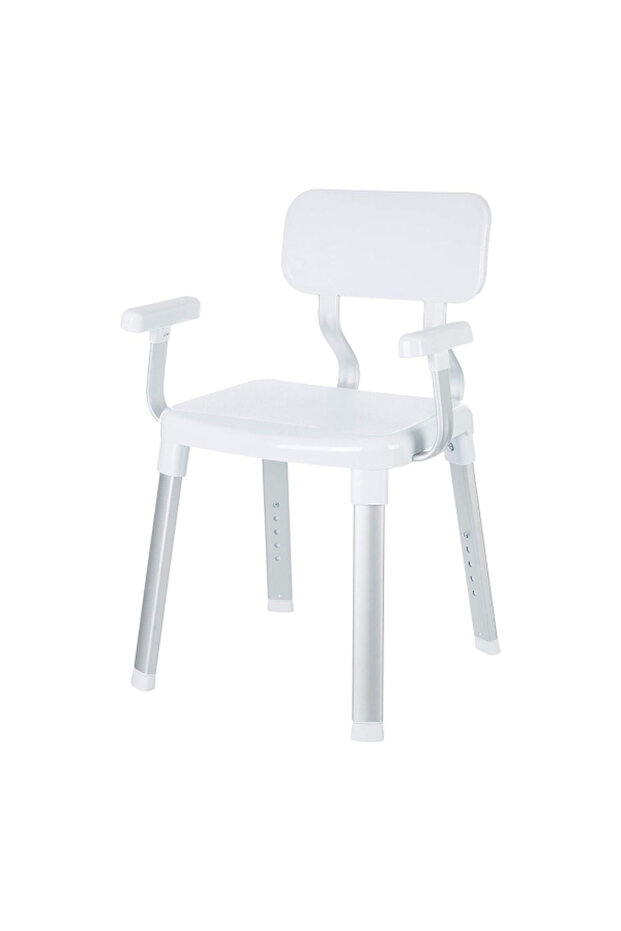 Cappadocia Non Slip Legs Bathroom Stool with Back and Arm Support