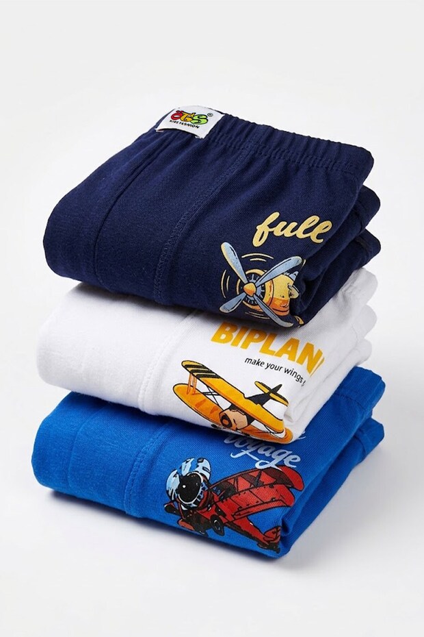 Boys' Boxer 3-Pack Printed (96% Cotton - 4% Elastane) - 4