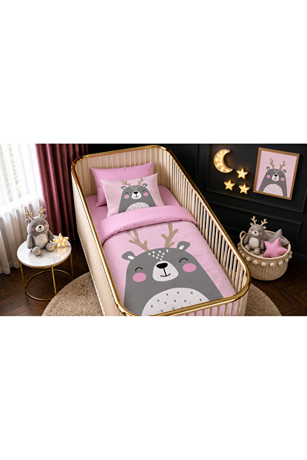 Cute Deer Single Digital Baby Bedding Set