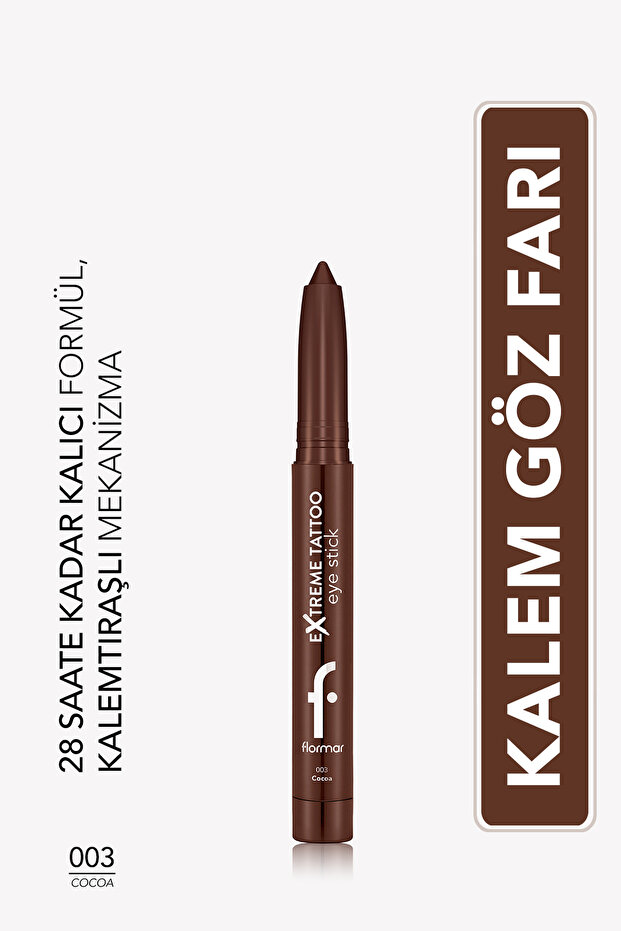 Extreme Tattoo Matte Lift-Off Gel Eyeliner & Eyeshadow Stick with Sharpener - 003 Cocoa