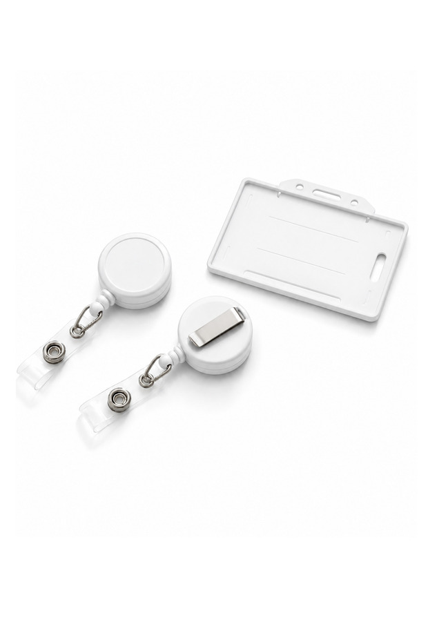 Personnel Yoyo Card Holder Card Holder and Card Container White