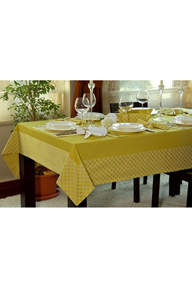 Table Cloth Plain Rome 160X350 cm Mustard