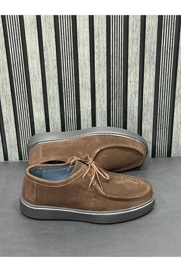 Brown Suede Leather Men's Sneakers