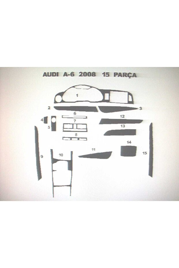 Audi a6 2008-2013 15-piece dashboard trim (bird's eye mahogany)