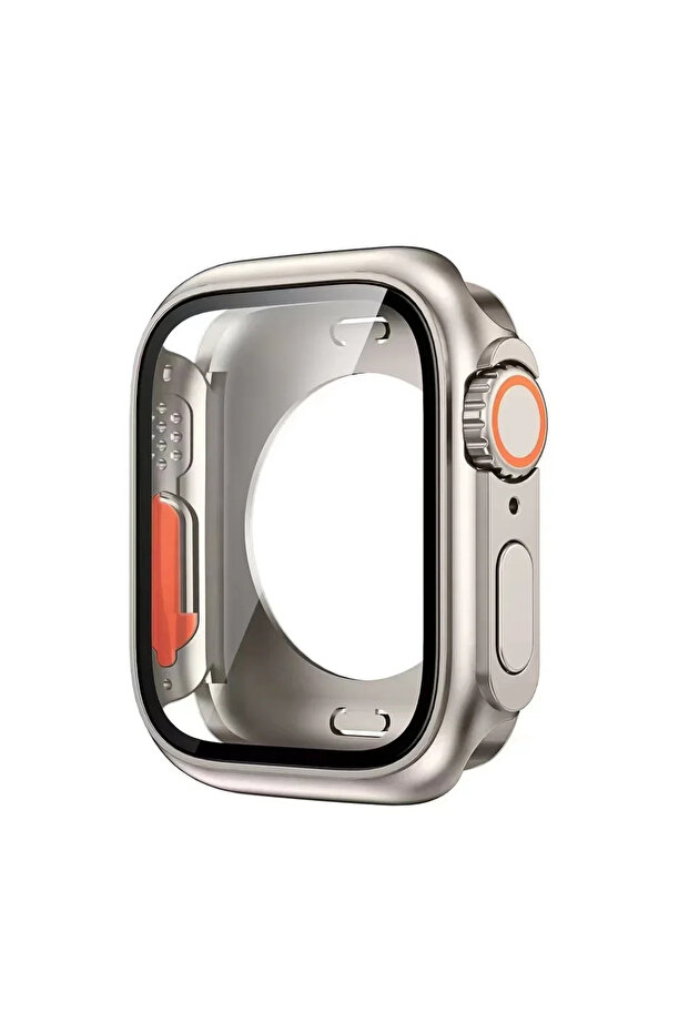 45MM Titanium Change To Ultra 360 Full Protector Case for Watch 45mm 44mm Tempered Glass Screen Pro