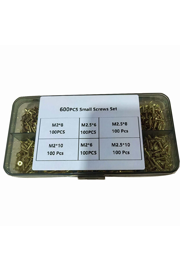 600pcs 1200/600pcs Small Screws, Including M2 And M2.5 Self-Tapping Screws in Sizes 5Mm, 6Mm, 7Mm, 8