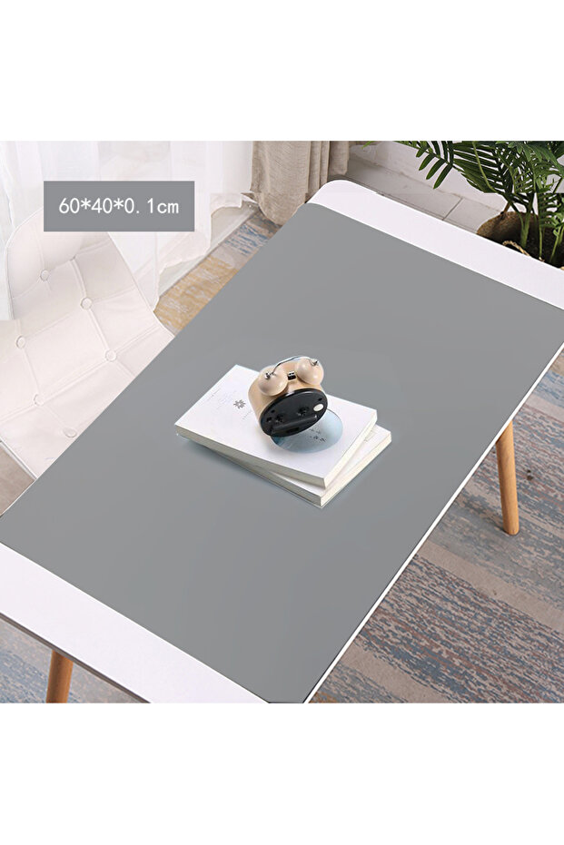 1Pcs 60x40cm Deep Grey 60/40cm Oversized Food Grade Silicone Waterproof Placemat Heat Insulation Ant