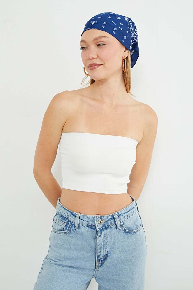Basic Covered Strapless Bustier - 3