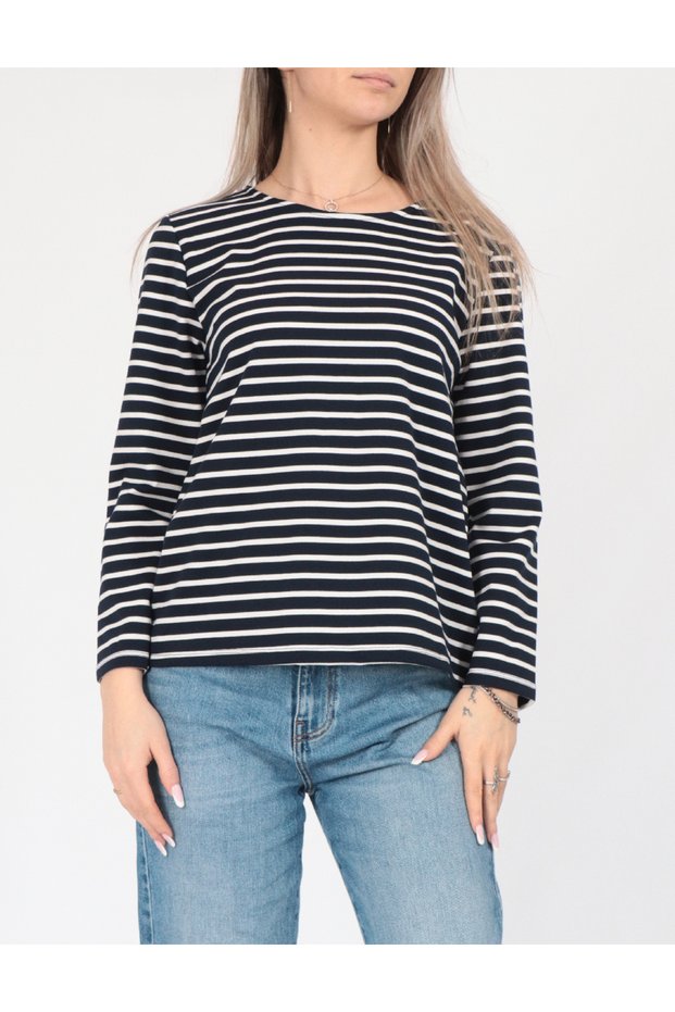Bluza, Alb/Bleumarin