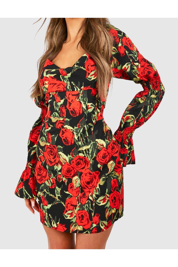 Rochie scurta, Floral print