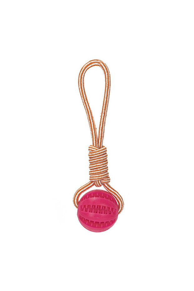 5cm Pink Leash dog toy leaky ball Pet products Grinding teeth cleaning teeth bite resistant Large,