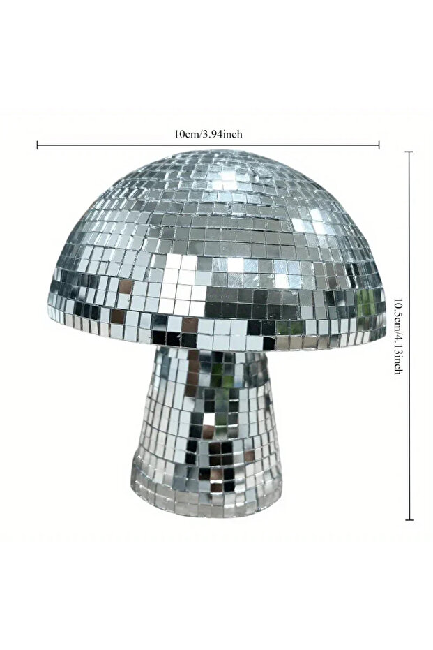 A Mushroom Disco Ball Mirror Reflective Home Decoration Crafts Mushroom Ornaments Technology Bar At.