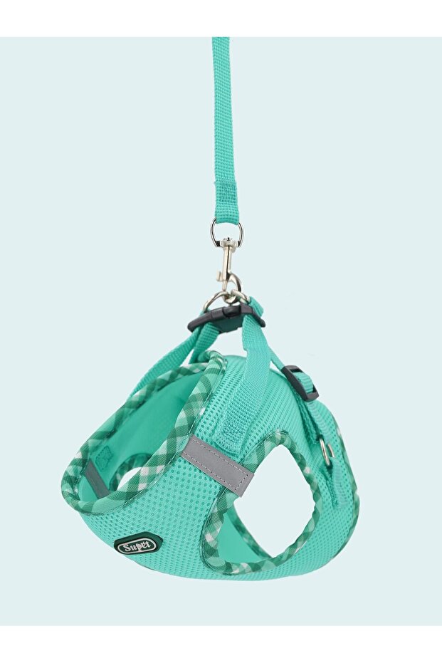 green M Supet 1pc Dog Harness, Anti-Pull, Pet Harness, Adjustable, Easy to Control, Suitable for Sma