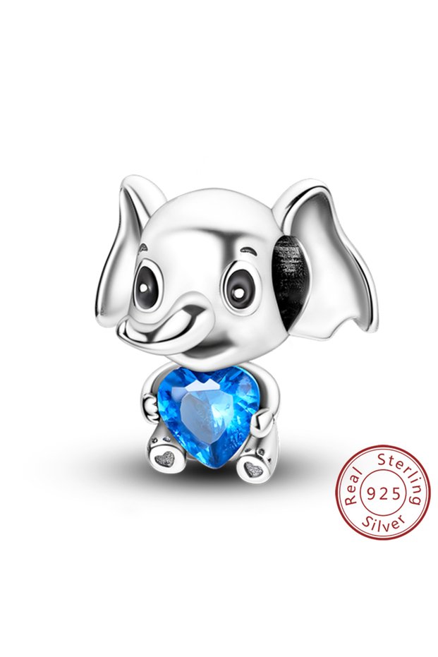 KTC907 Original Charms Beads Pendant 925 Sterling Silver Vintage Pattern Elephant Charms Fit Bracele