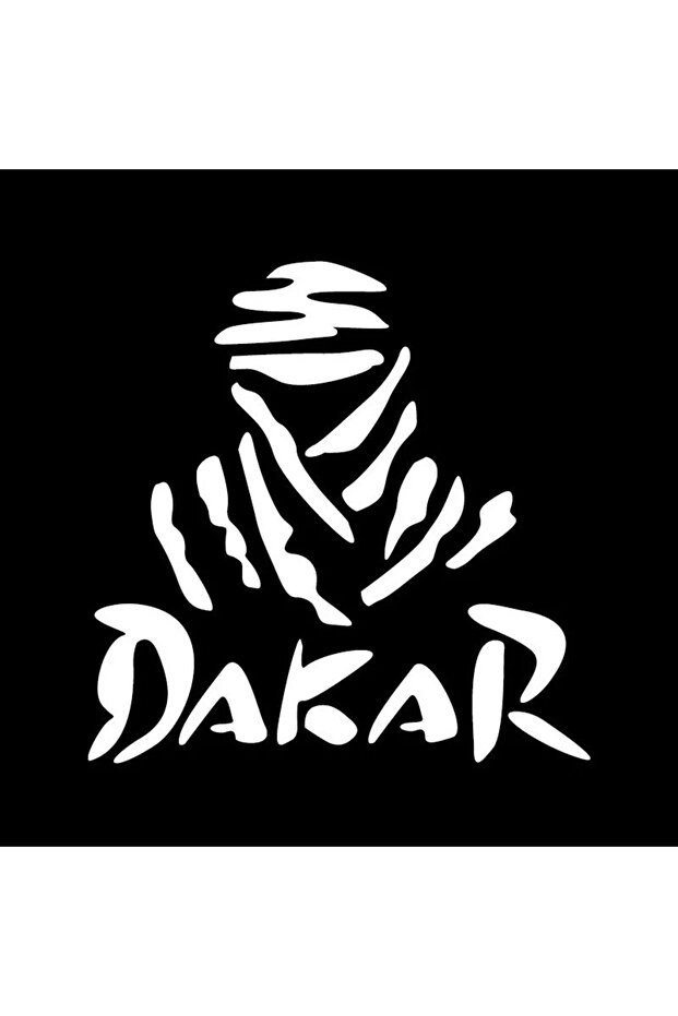WHITE Car Motorcycle Sticker DAKAR Rally Game Auto Body Bumper Windows Motorcycle Laptop Walls Car B