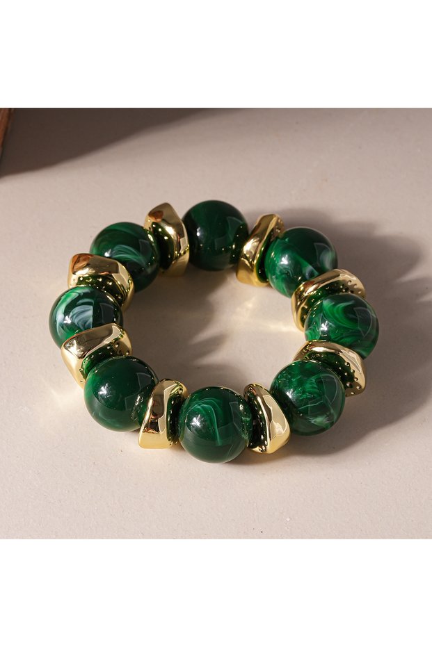 Style26 Acrylic Irregular Square Round Beaded Bracelets for Women Multicolor Bohemia Geometric Handm